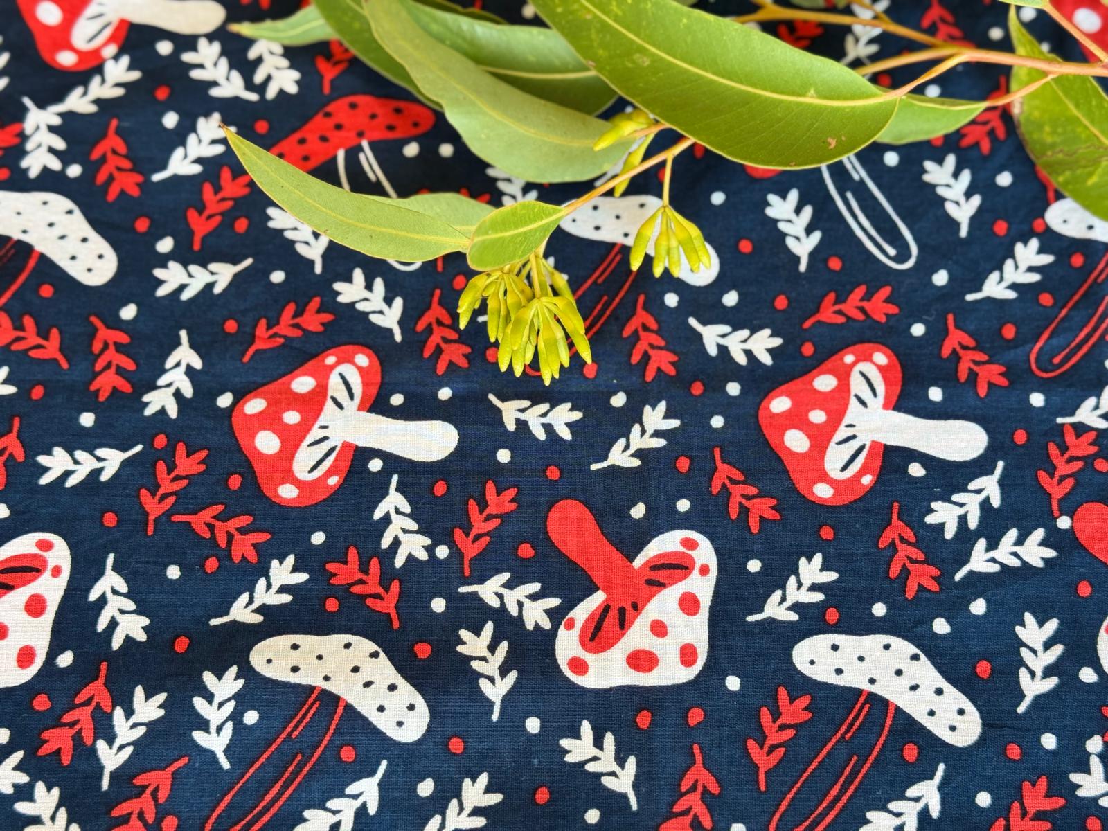 Furoshiki Fabric Gift Wraps 3 Pack Eggs and Mushrooms