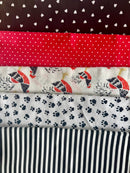8 Pack Assorted Small Fabric Wraps 30x30 cm