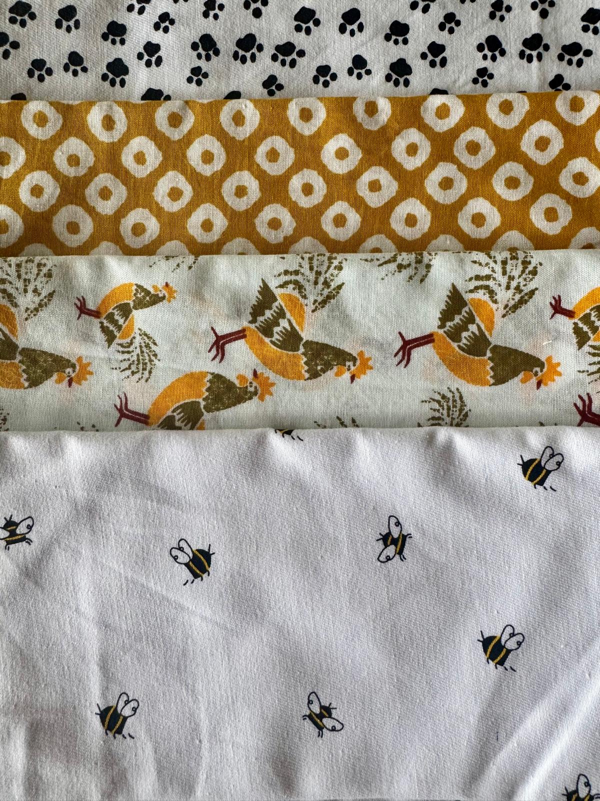 8 Pack Assorted Medium Cotton Wraps 50x50cm