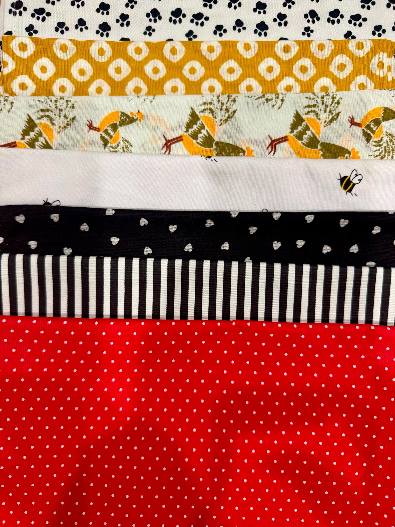 8 Pack Assorted Medium Cotton Wraps 50x50cm