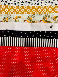 8 Pack Assorted Medium Cotton Wraps 50x50cm